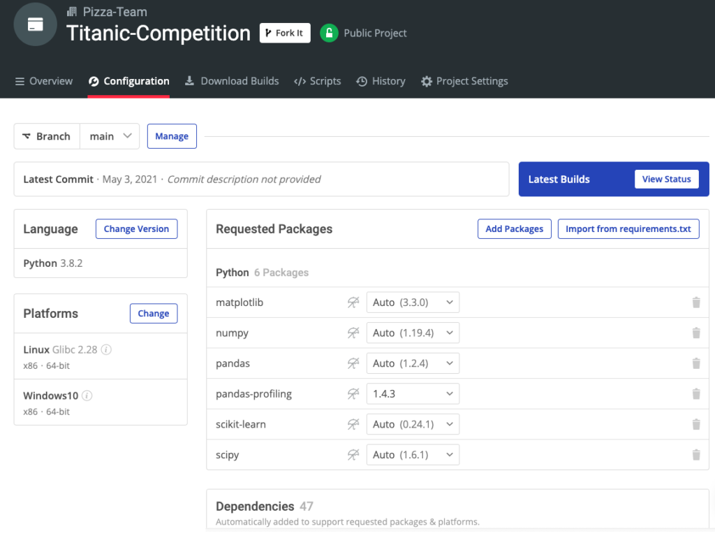 Titanic Competition Environment